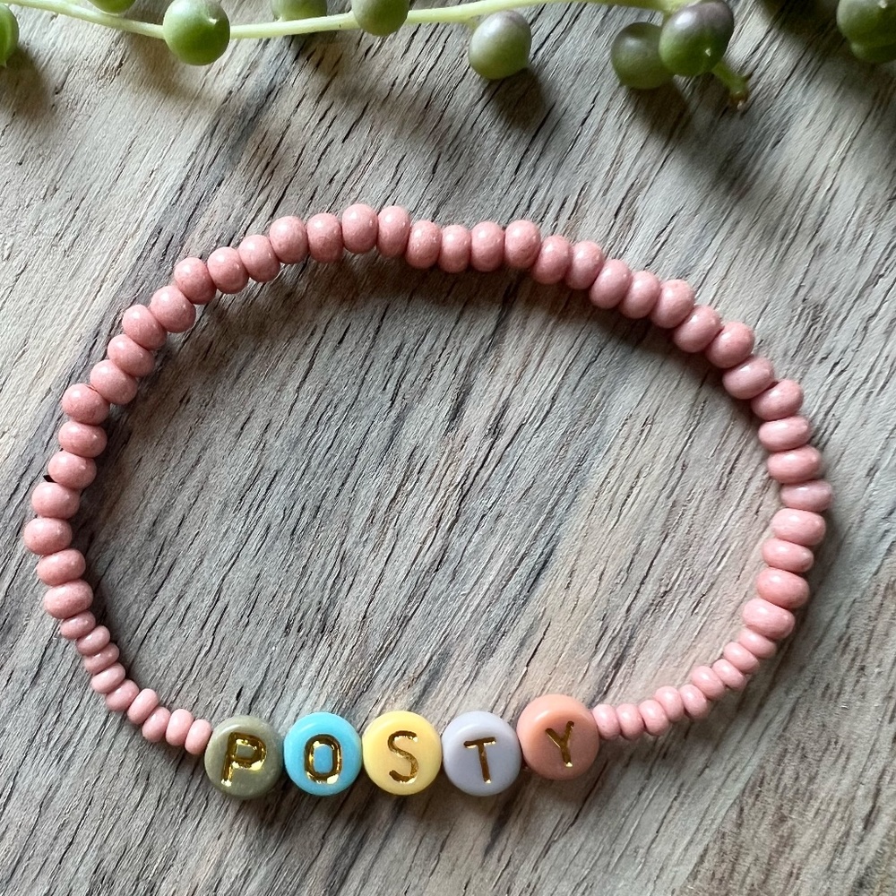 POSTY | Post Malone Beaded Bracelet | Seed Beads | Elastic Stretch Fit | Unisex
